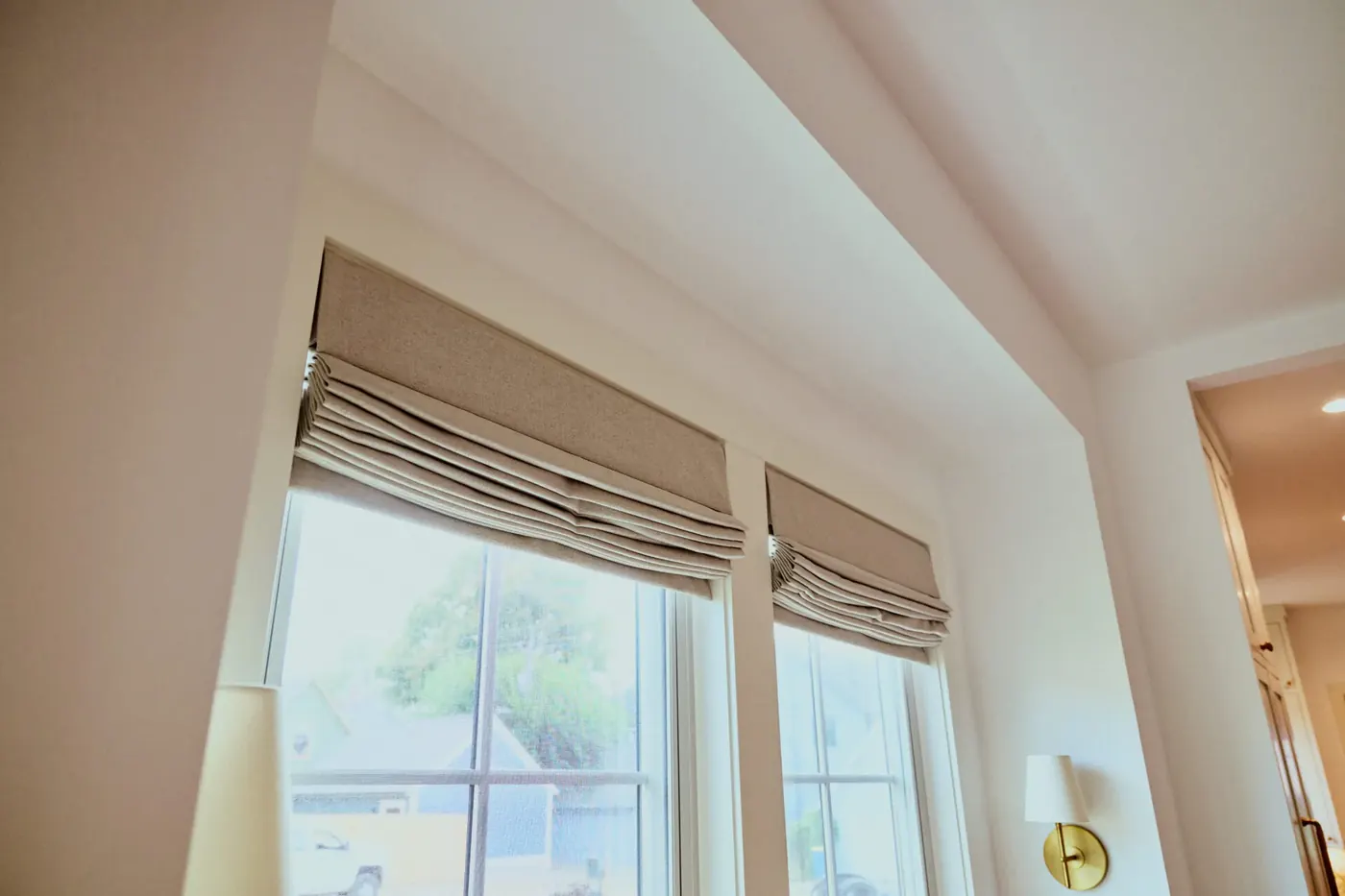 Custom shades measured and installed in Center Grove