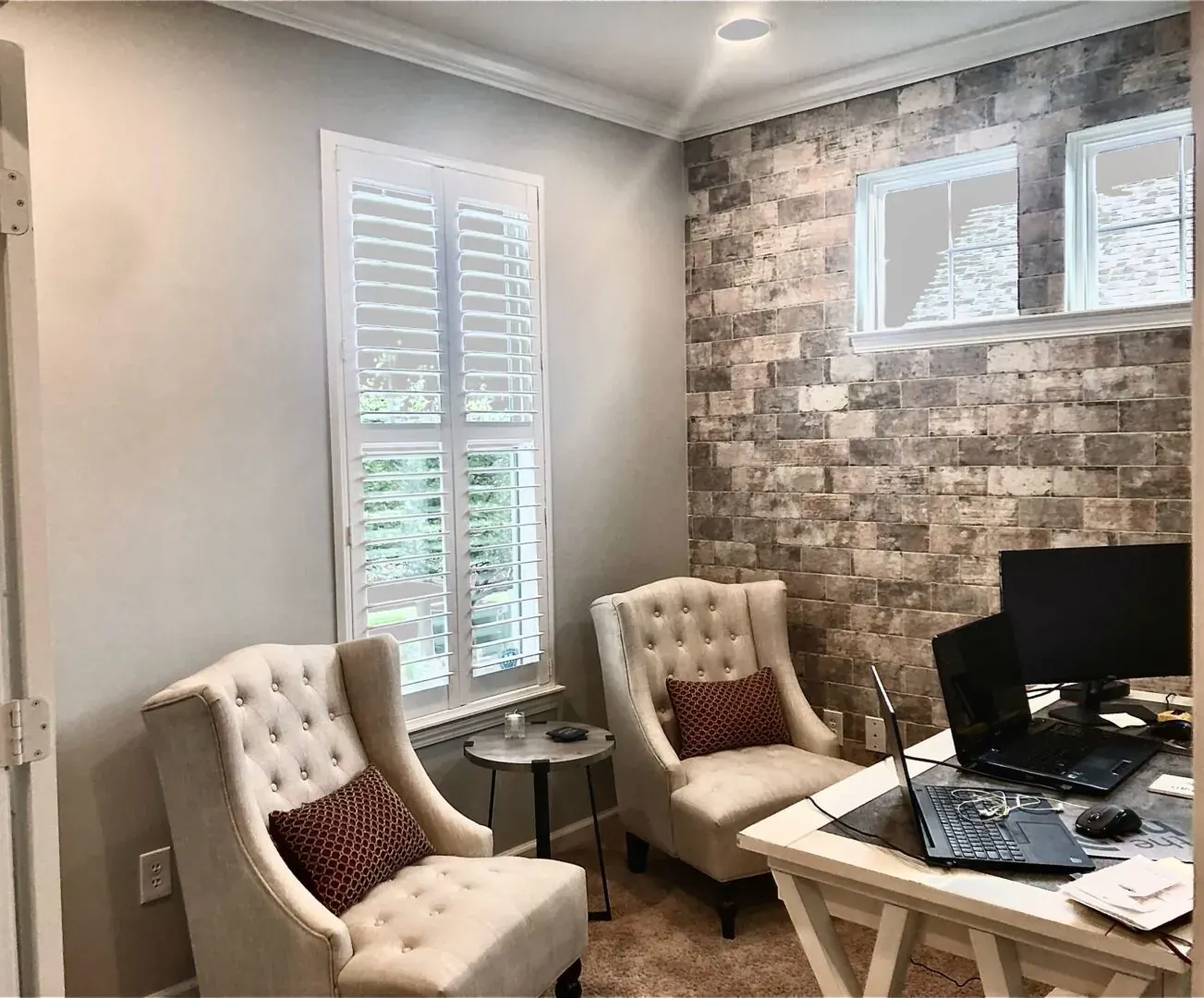 Custom shades measured and installed in Center Grove